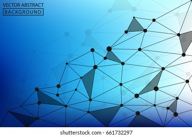 Geometric vector. Concept of the science, chemistry, biology, medicine, technology, business. Geometric backgrounds.
