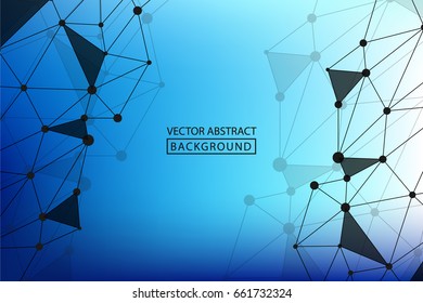 Geometric vector. Concept of the science, chemistry, biology, medicine, technology, business. Geometric backgrounds.