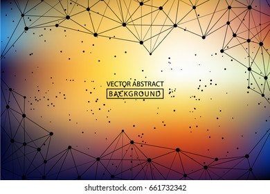 Geometric vector. Concept of the science, chemistry, biology, medicine, technology, business. Geometric backgrounds.