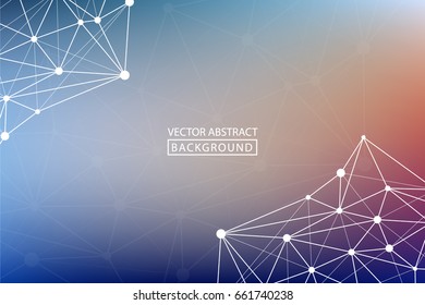 Geometric vector. Concept of the science, chemistry, biology, medicine, technology, business. Geometric backgrounds.