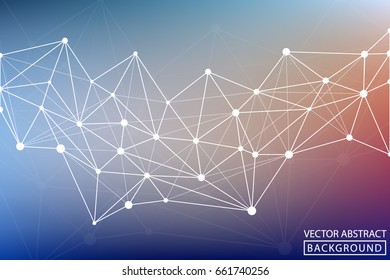 Geometric vector. Concept of the science, chemistry, biology, medicine, technology, business. Geometric backgrounds.
