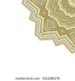 Geometric vector corner ornament on white background