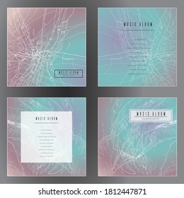 Geometric vector cover design for music album. Cover for CD, virtual album, music project. Abstract modern vector background. Graphic for musical release.