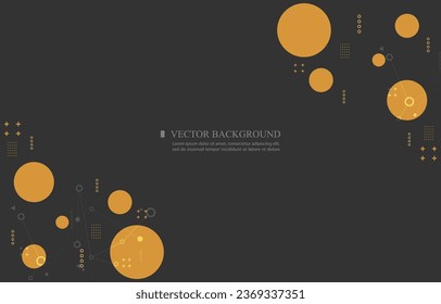 Geometric vector dark background.circlr shape.technology concept.