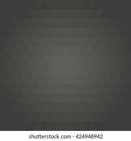 Geometric vector dark pattern with triangles. Seamless abstract background