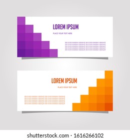 Geometric Vector Design Banner Background In Different Colors