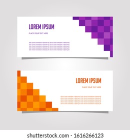 Geometric Vector Design Banner Background In Different Colors