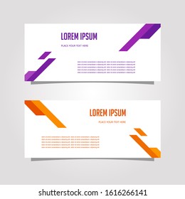Geometric Vector Design Banner Background In Different Colors