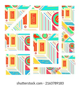 diseño vectorial geométrico con coloración brillante. se puede utilizar como decoración de fondo