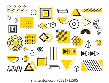 Conjunto de elementos de diseño de vector geométrico
