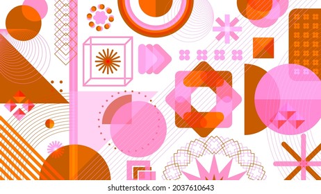 Geometric Vector Design Elements Overprint Style