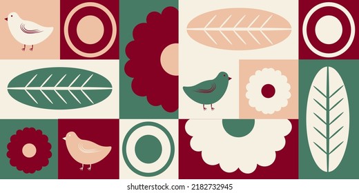 Geometric vector design with simple striped shapes on the background. Abstract pattern graphics with geometrical elements. Perfect for web banner, business presentation, textile design, fabric prints.