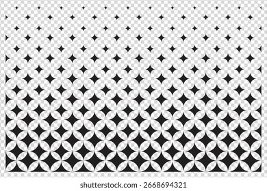 Geometric vector diamond-halftone, on a transparent background.