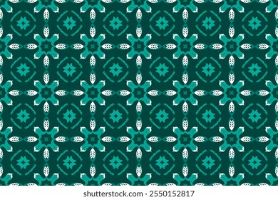 geometric vector fabric pattern Three can be seen in a batik pattern with a striking green color. For ceramic tiles, created for wallpapers, wallpapers, tiles.