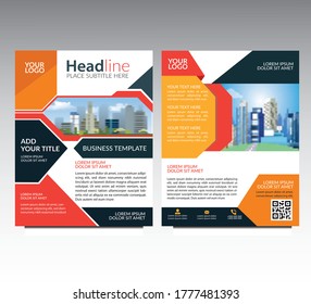 Geometric Vector flyer template layout design. For business brochure, poster, annual report, leaflet, magazine or book cover