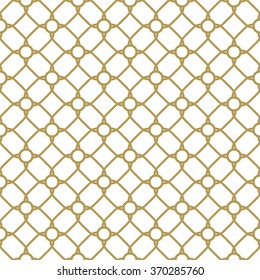 Geometric vector golden grid. Seamless fine abstract pattern