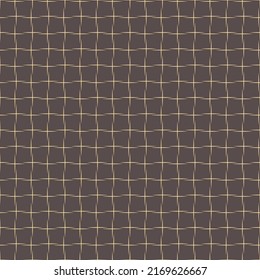 Geometric vector grid with golden squares. Seamless abstract pattern. Modern background with golden lines
