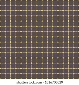 Geometric vector grid. Seamless fine abstract pattern. Modern brown and golden background
