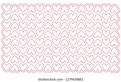 Geometric vector heart pattern background. Love concept. Valentines day background. Illustration EPS 10