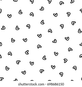 Geometric Vector Heart Seamless Pattern Background for flyers, trade show, beauty, packaging, posters, post cards, greeting card, magazine, web, scrapbook