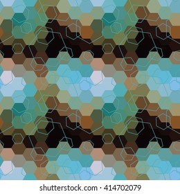 Geometric vector hexagon abstract background. seamless pattern