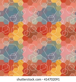 Geometric vector hexagon abstract background. seamless pattern
