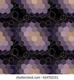 Geometric vector hexagon abstract background. seamless pattern