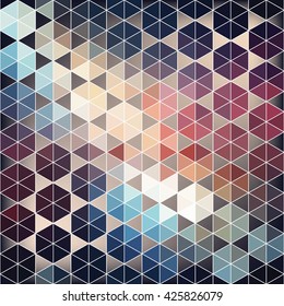 Geometric vector hexagon abstract background.
