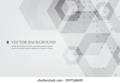 Forma hexagonal vectorial geométrica.Fondo blanco vector