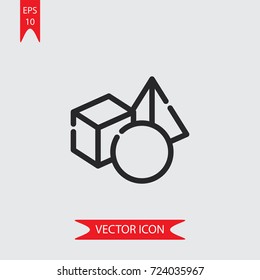 Geometric vector icon, illustration symbol