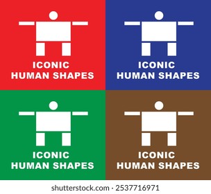 Geometric vector icons of human shapes, crafted for digital branding, creative visual art, and engaging marketing visuals