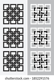 Geometrische Vektorgrafik in Schwarz-Grau-Farben für Hintergründe und Präsentationen