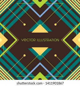 Geometric vector illustration. Graphic frame. Template for corporate identity and modern design.