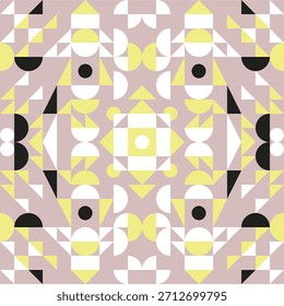 A geometric vector illustration of lemon color and abstract shapes