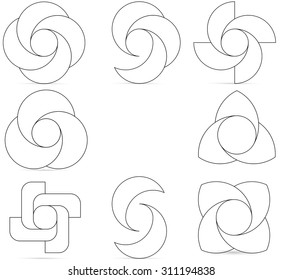 Geometric Vector Line Design, Shapes , Circles .