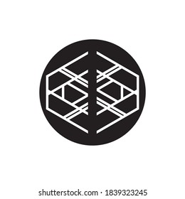 Icono de línea vectorial geométrica. Logo de la ilustración vectorial del tatuaje natural. Diseño moderno.