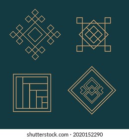 geometric vector logo design for brand
