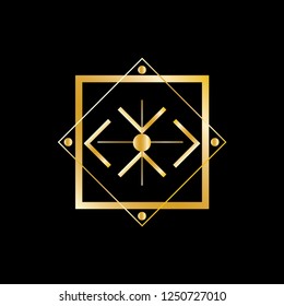 Geometric vector logo design template. Linear ornament . Luxury emblem for boutique, restaurant, hotel , fashion store