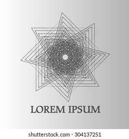 Geometric vector logo design template.