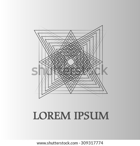 Geometric vector logo design template.