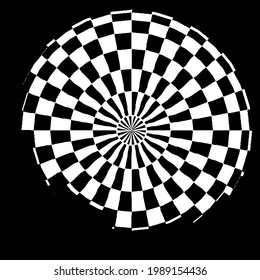 Geometric vector mandala . abstract  striped ornament for wallpapers and backgrounds. Black and white colors. 