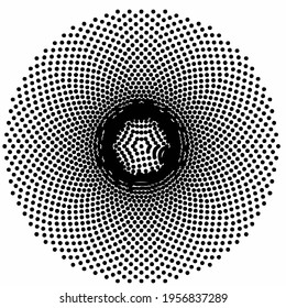 Geometric vector mandala with triangular elements. abstract ornament for wallpapers and backgrounds. Black and white colors. 
