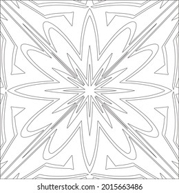 Geometric vector mandala with triangular elements. abstract ornament for wallpapers and backgrounds. Black and white mandala. 