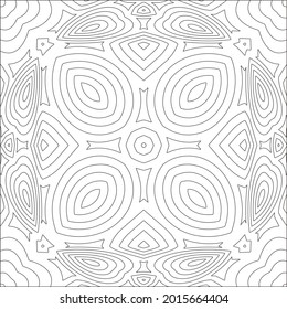Geometric vector mandala with triangular elements. abstract ornament for wallpapers and backgrounds. Black and white mandala. 

