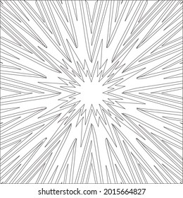 Geometric vector mandala with triangular elements. abstract ornament for wallpapers and backgrounds. Black and white mandala. 