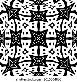 Geometric vector mandala with triangular elements. abstract ornament for wallpapers and backgrounds. Black and white mandala. 