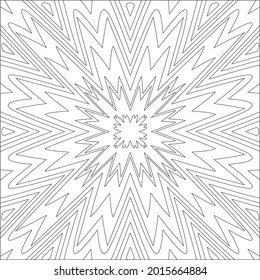 Geometric vector mandala with triangular elements. abstract ornament for wallpapers and backgrounds. Black and white mandala. 