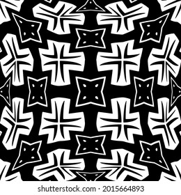 Geometric vector mandala with triangular elements. abstract ornament for wallpapers and backgrounds. Black and white mandala. 