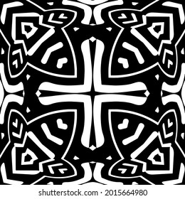 Geometric vector mandala with triangular elements. abstract ornament for wallpapers and backgrounds. Black and white mandala. 