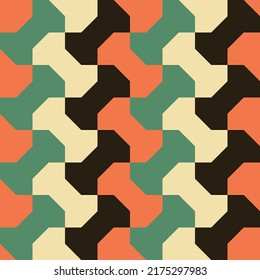 Geometric vector modern tessellation seamless pattern. Perfect for textile, pillow print, fabrics and wallpaper. Eps10. 